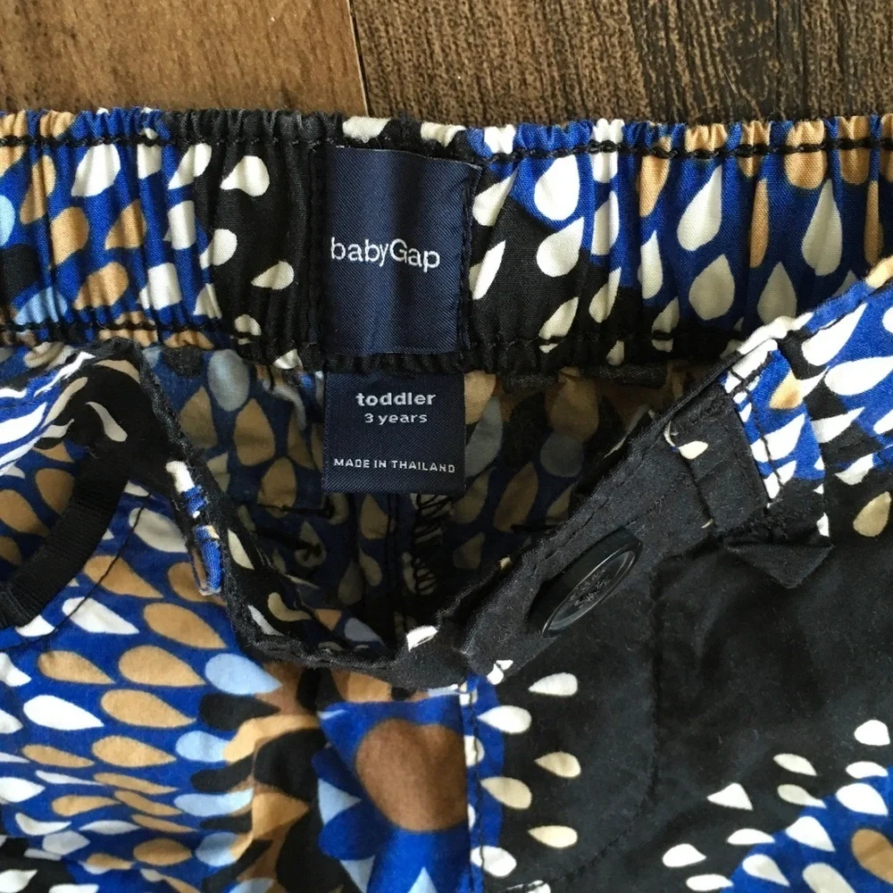 GAP Kids Black and Blue Patterned Shorts